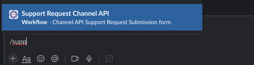 Request channel API